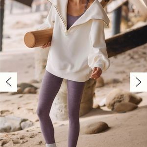 Varley Vine Half Zip Off-White Sz S